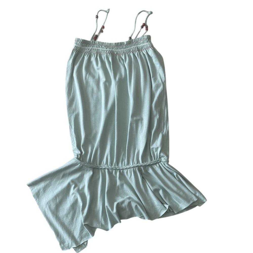 Kookai Light Green Asymmetrical Ruffle Tunic Top Size 1